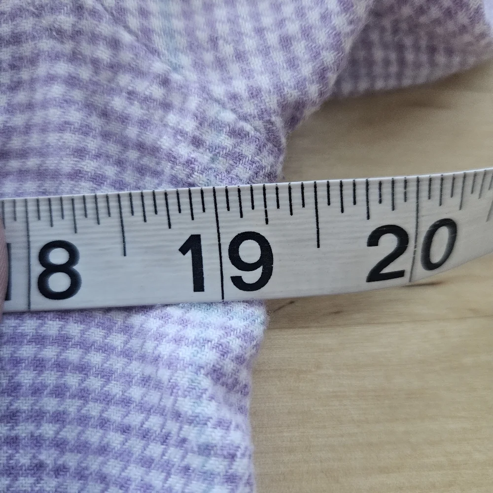 Lauren Ralph Lauren Lavender Plaid Cotton-Blend Twill Sleep‎ Set Sz Small